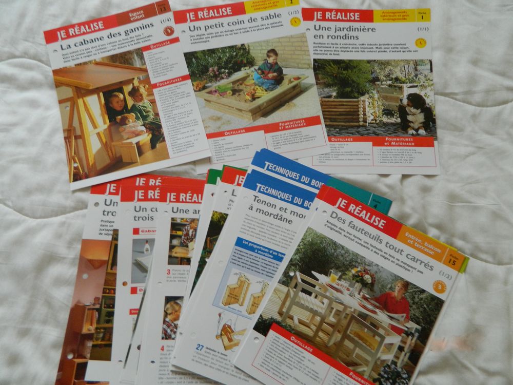 Lot de 60 fiches  �je r�alise�  �ditions Atlas 7.5 Villiers (86)