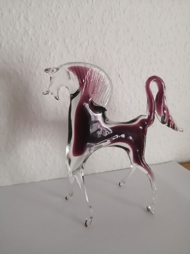 Figurine Cheval en verre (style ?) Murano - Vintage 22 Habsheim (68)