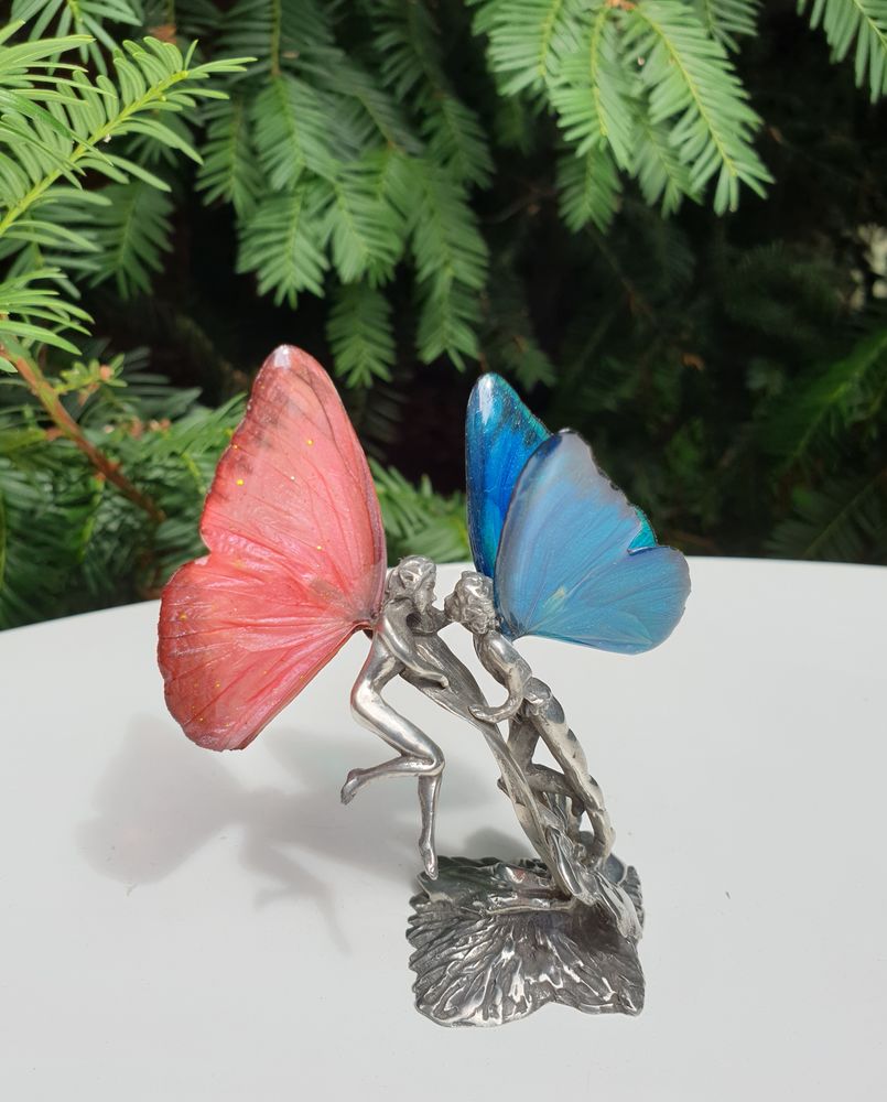 Figurine en étain avec ailes de papillon 18 Eaubonne (95)