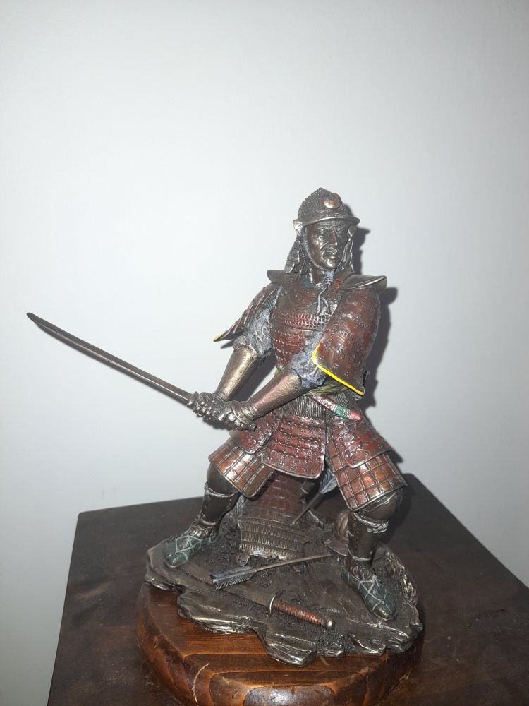 Figurine Guerrier Samouraï En Résine - Veronese Design, 24cm De Haut - Neuf Dans Sa Boîte