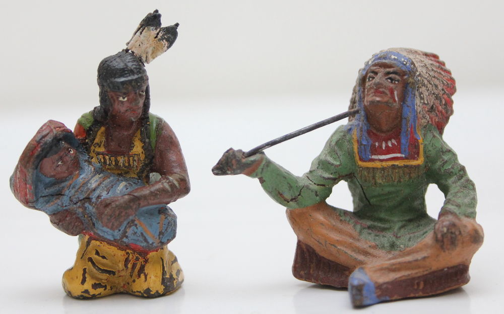 figurines anciennes indien composition, ELASTOLIN LINEOL 25 Issy-les-Moulineaux (92)