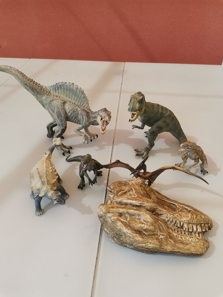 Lot figurines dinosaures Papo Schleich 22 Orange (84)