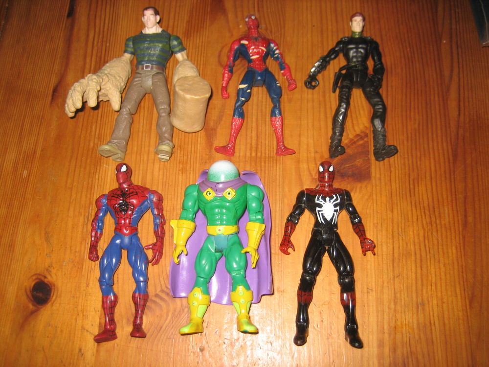 lot 6 figurines SPIDERMAN 1995/2007  toy biz 12 cm 25 C�zy (89)