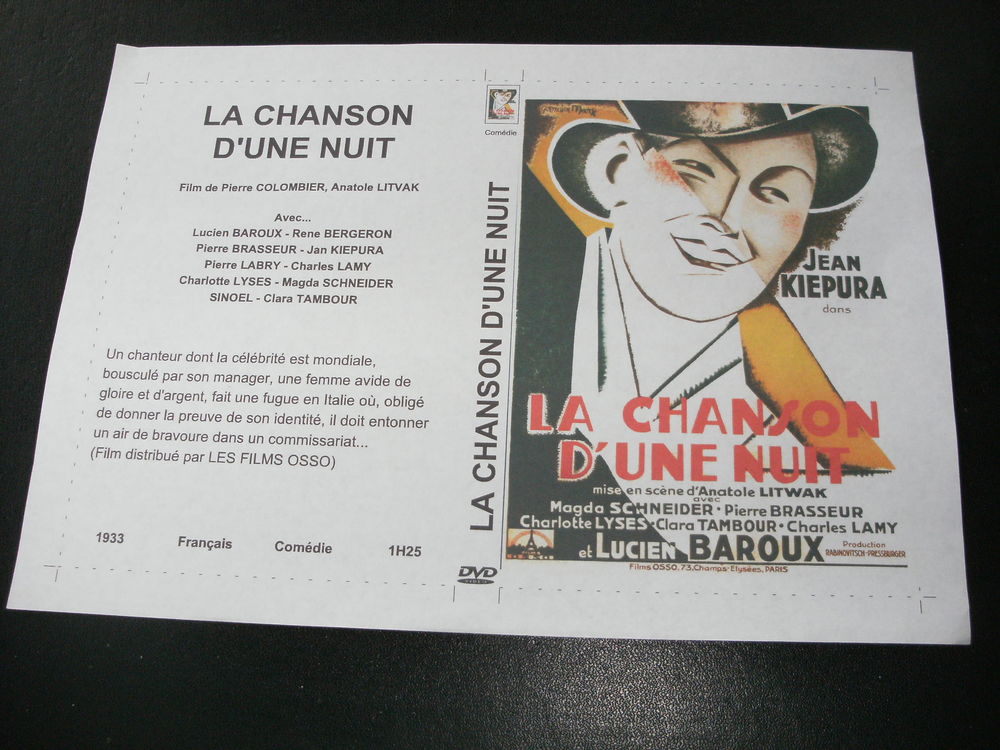 Film :   La chanson d'une nuit    1933 35 Saint-M�dard-en-Jalles (33)