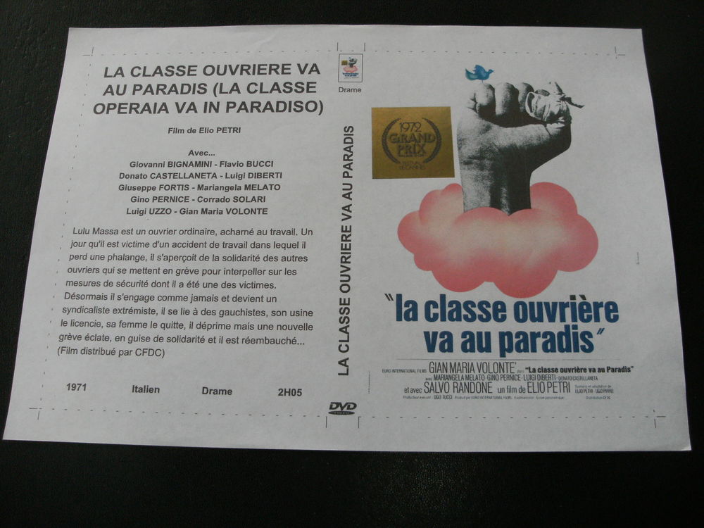Film :   La classe ouvri�re va au paradis    1971 35 Saint-M�dard-en-Jalles (33)