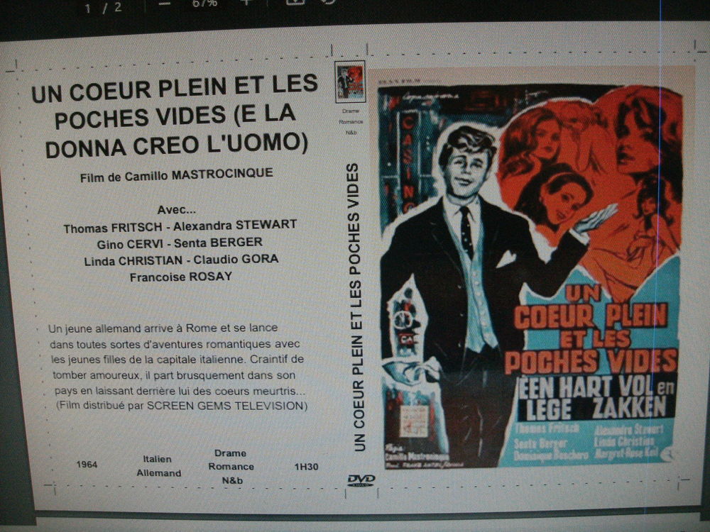 Film :   Un coeur plein et les poches vides   VO 40 Saint-M�dard-en-Jalles (33)