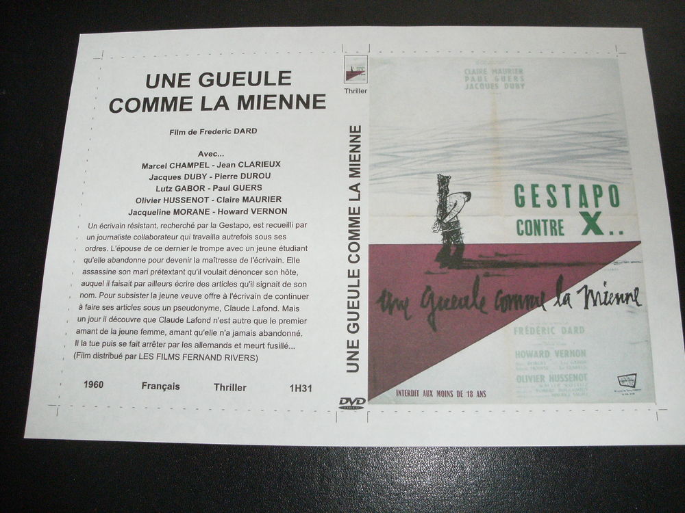 Film :   Une gueule comme la mienne   35 Saint-M�dard-en-Jalles (33)