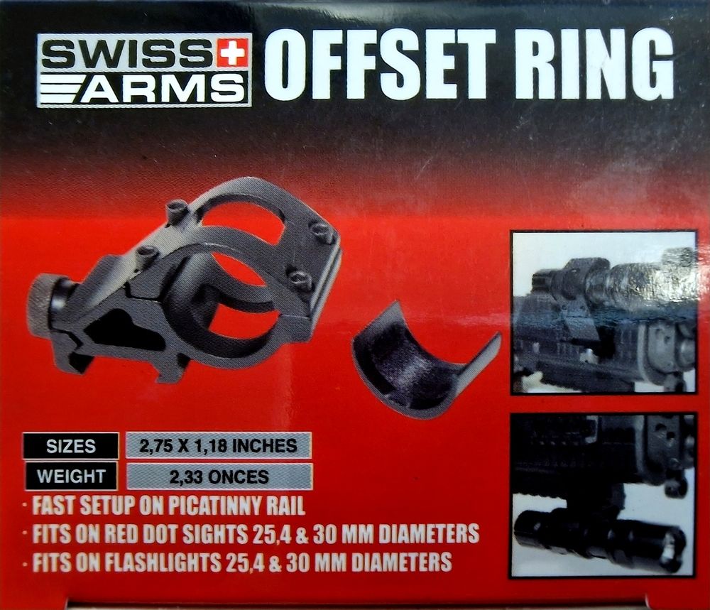 FIXATION ANNEAU DE RAIL OFFSET + ADAPTATEUR DE TORCHE SWISS 8 Bourseul (22)