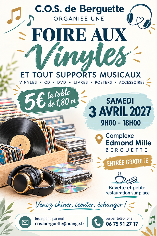 Foire aux vinyles et tout supports musicaux 0 Berguette (62)