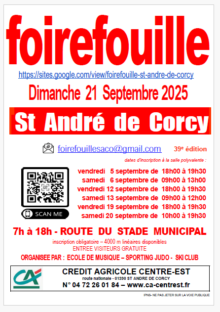 FOIREFOUILLE DE SAINT ANDRE DE CORCY 0 Saint-Andr-de-Corcy (01)