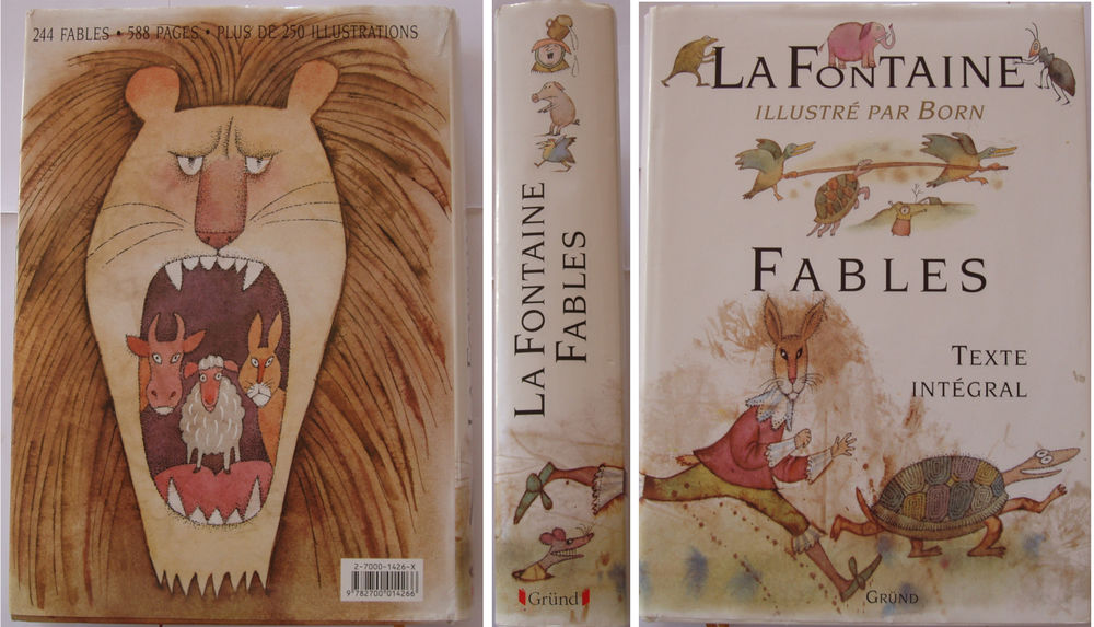 La Fontaine (Les Fables) illustré par A.Born, Ed .Gründ 0 Belleville-sur-Loire (18)