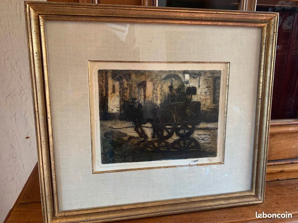 Eau Forte L�on LONDOT 1878/1953 80 Fr�jus (83)