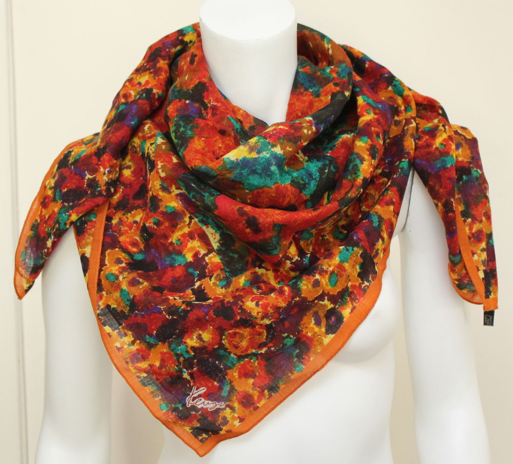 Foulard floral multicolore KENZO 90 Issy-les-Moulineaux (92)