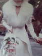 Col fourrure Renard blanc pour robe de mariage Vêtements