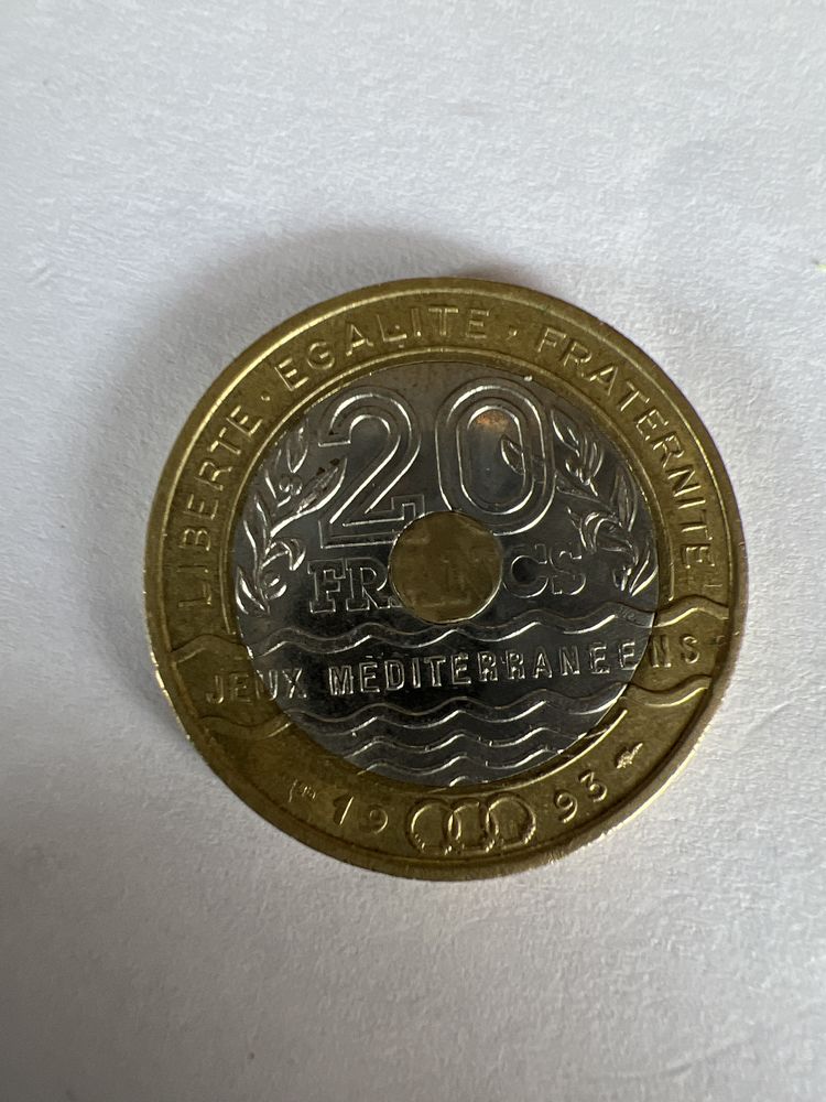 20 franc 1993 Jeux mediteraneen 22 Pierrelaye (95)