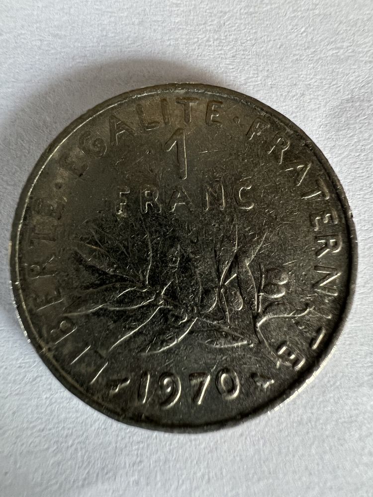 1 franc semeuse 1970 Orty pièce de monnaie 85 Pierrelaye (95)