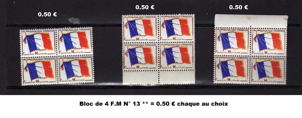 France F.M 1964
N� 13 ** x 4 en bloc
0.5 Pibrac (31)