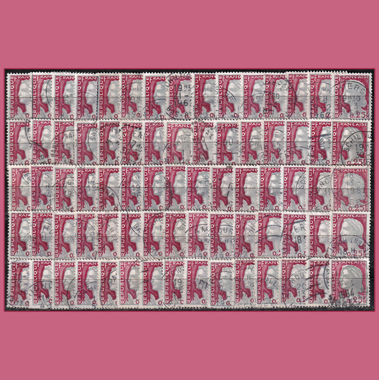 FRANCE 75 timbres oblit�r�s  MARIANNE DE DECARIS  vrac 1 Bernolsheim (67)