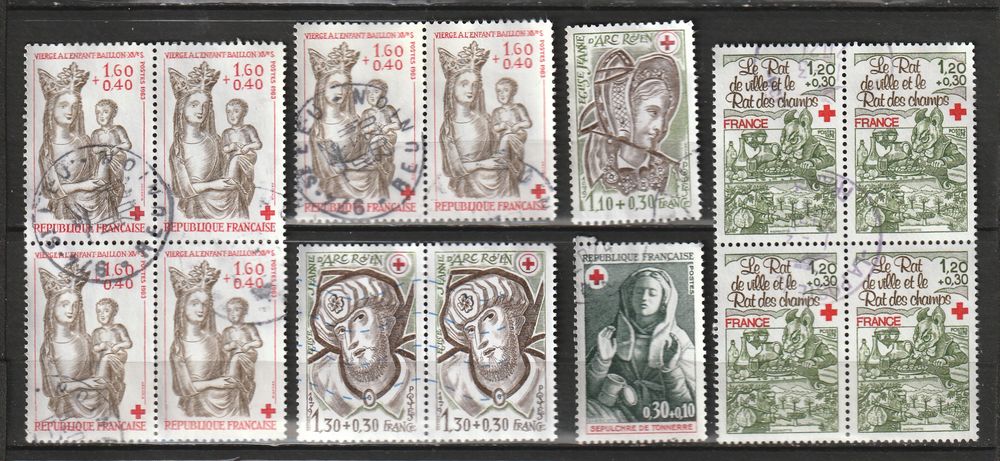 FRANCE Lot de timbres oblit�r�s avec  timbres personnalis�s 10 Valros (34)