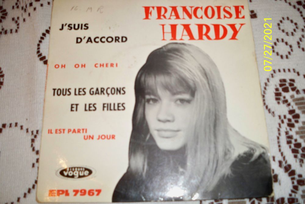 FRANCOISE HARDY 45TOURS   TOUS LES GARCONS TE LES FILLES  7 Sucy-en-Brie (94)