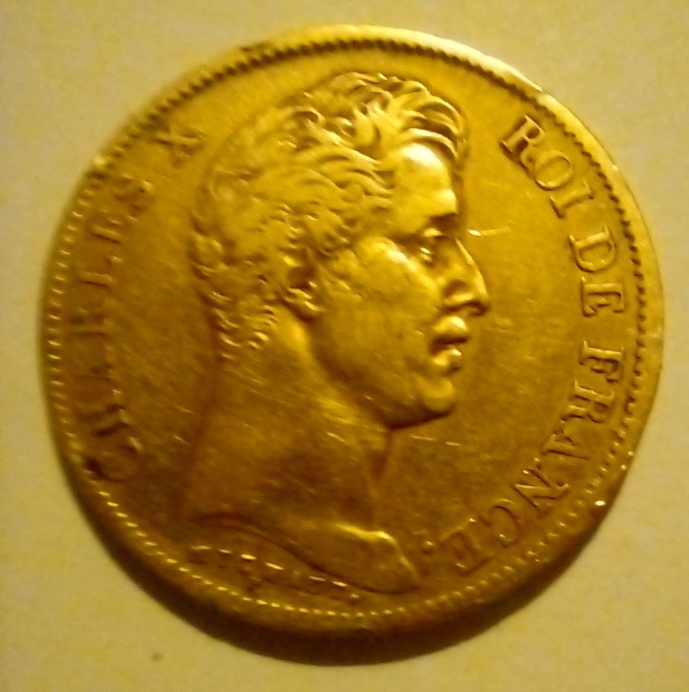 40 francs OR Charles X 1829 1000 Bordeaux (33)