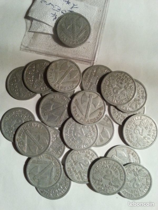 2 francs alu �tat fran�ais 10 Montceaux-l�s-Provins (77)