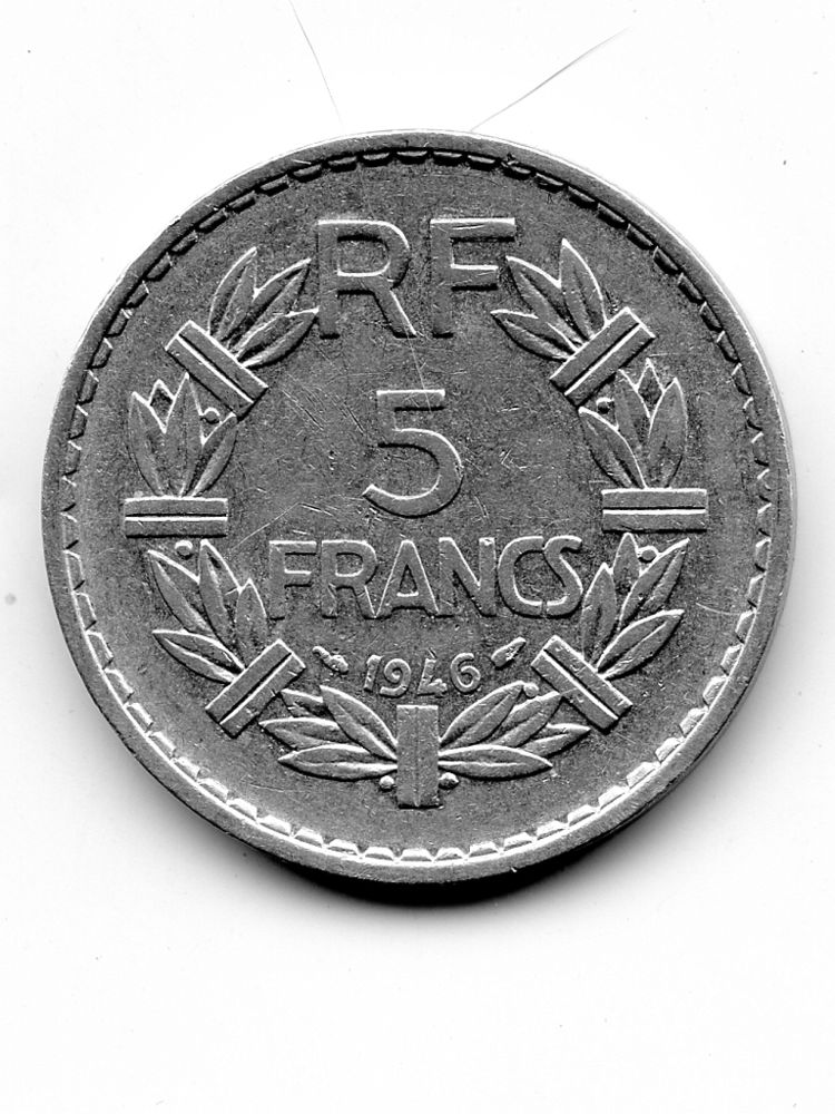 5 francs LAVRILLIER 1946 Aluminium 30 N�mes (30)