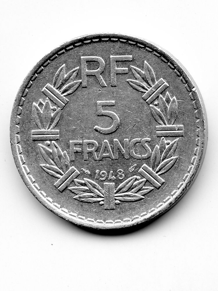 5 francs LAVRILLIER 1948 Aluminium 75 N�mes (30)