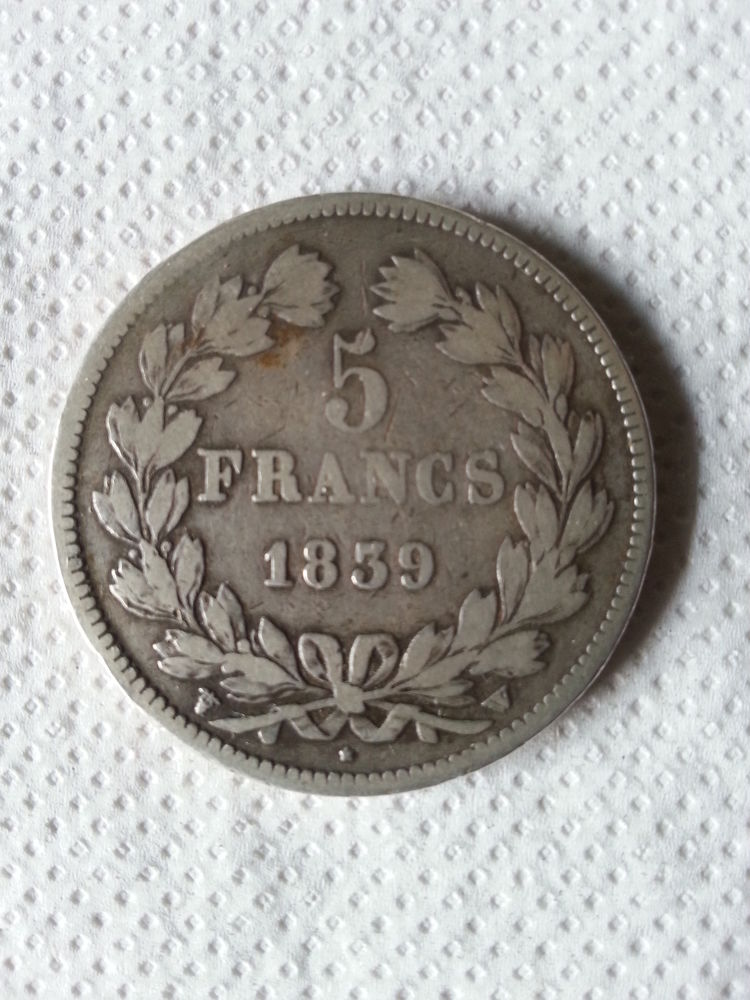 5 francs louis philippe 300 Montceaux-lès-Provins (77)