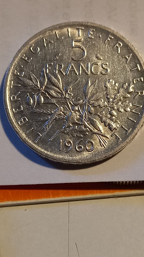 5 francs semeuse argent SPL 85 Caluire-et-Cuire (69)
