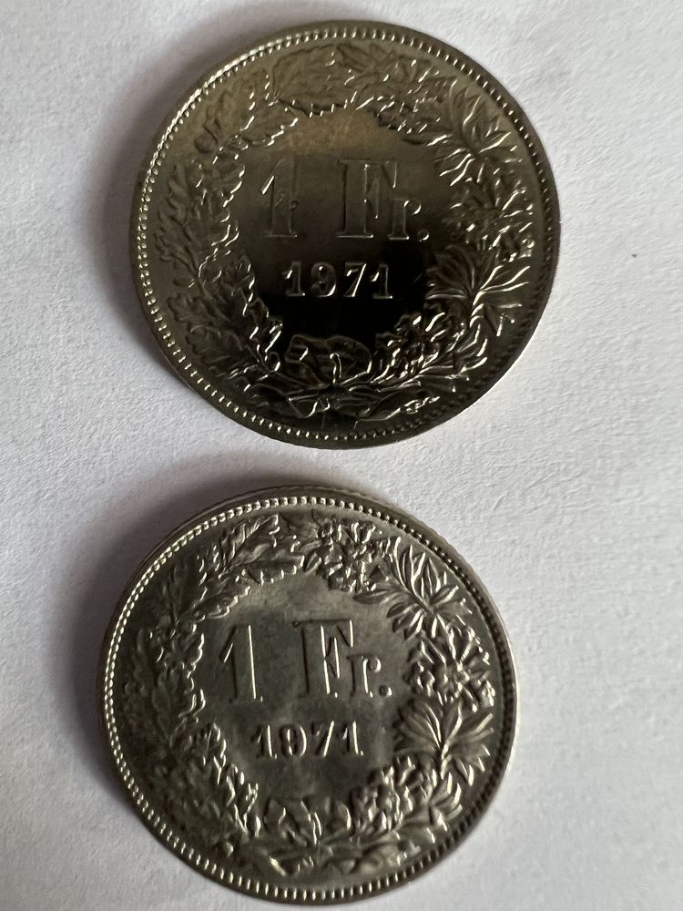 1 Francs suisse 1971  Hélvetia. 6 Pierrelaye (95)