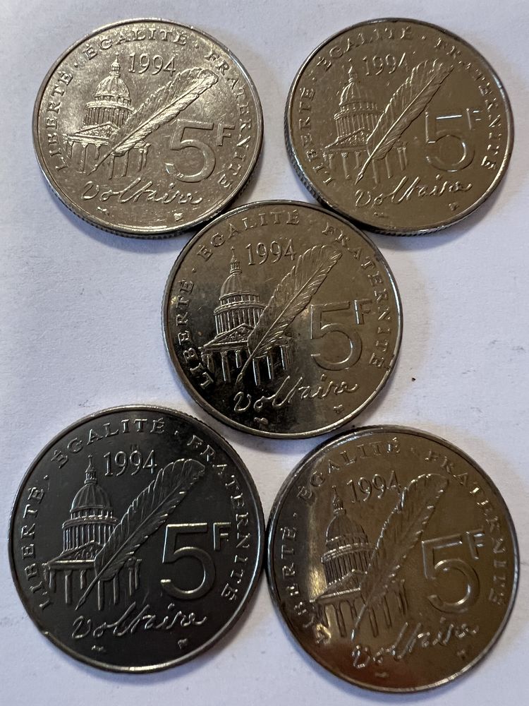 5 Francs Voltaires 194 6 Pierrelaye (95)