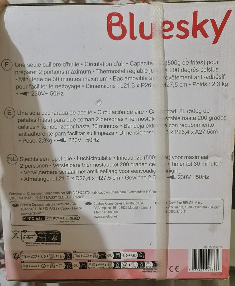 Friteuse air fryer 30 Petit-Fayt (59)