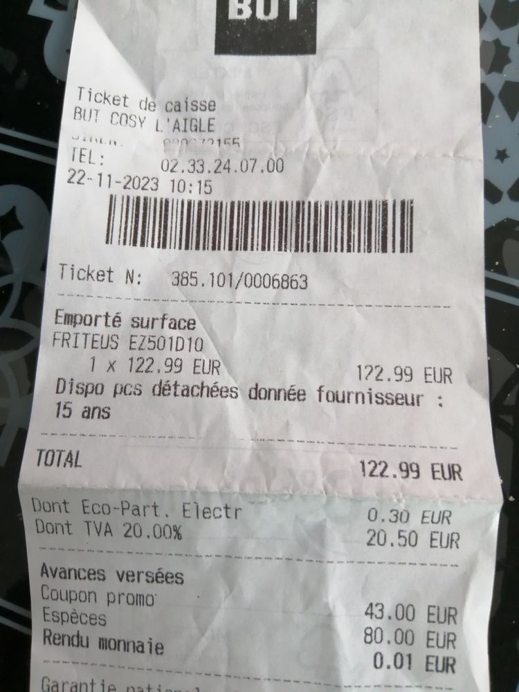 friteuse sans huile 60 L'Aigle (61)