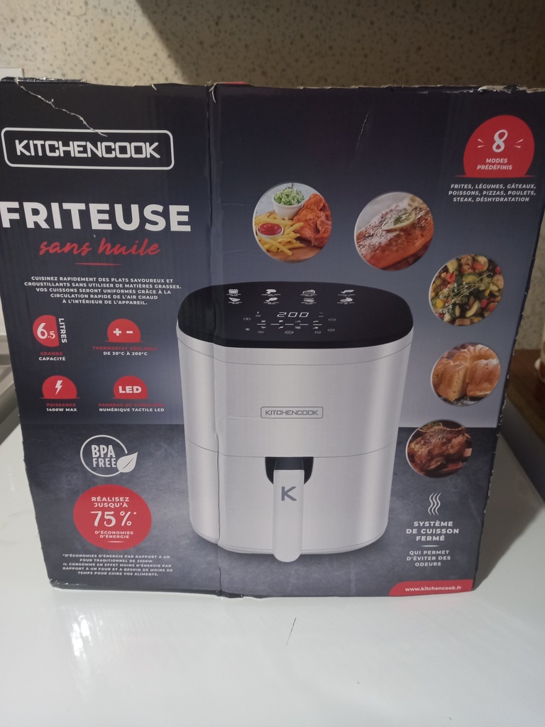 Friteuse sans huile KitchenCook - 8 modes - LED 75 Lomme (59)
