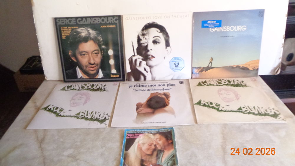 GAINSBOURG VINYLES 30 cm + 45 Tours KDO 80 L'Isle-Jourdain (32)