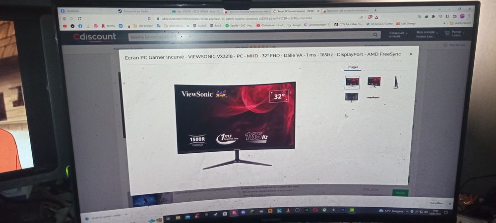 Hp gamer ryzen 5 5600 RXT 3060 + ECRAN GAMER 32 P 0 Clermont-Ferrand (63)