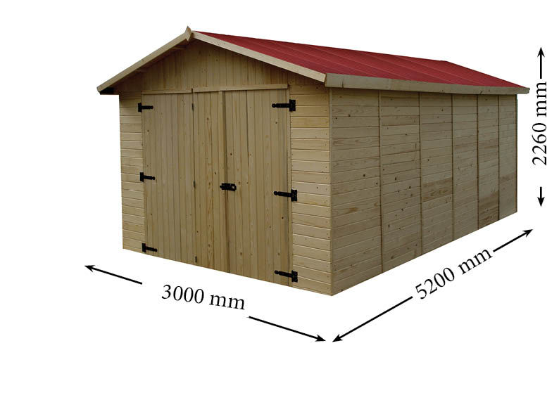 Garage en Bois EDEN 2,8 x 4,8 m 1595 Nice (06)