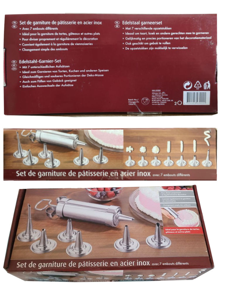 Set de garniture de p�tisserie en acier inox avec 7 embouts 10 Villeurbanne (69)