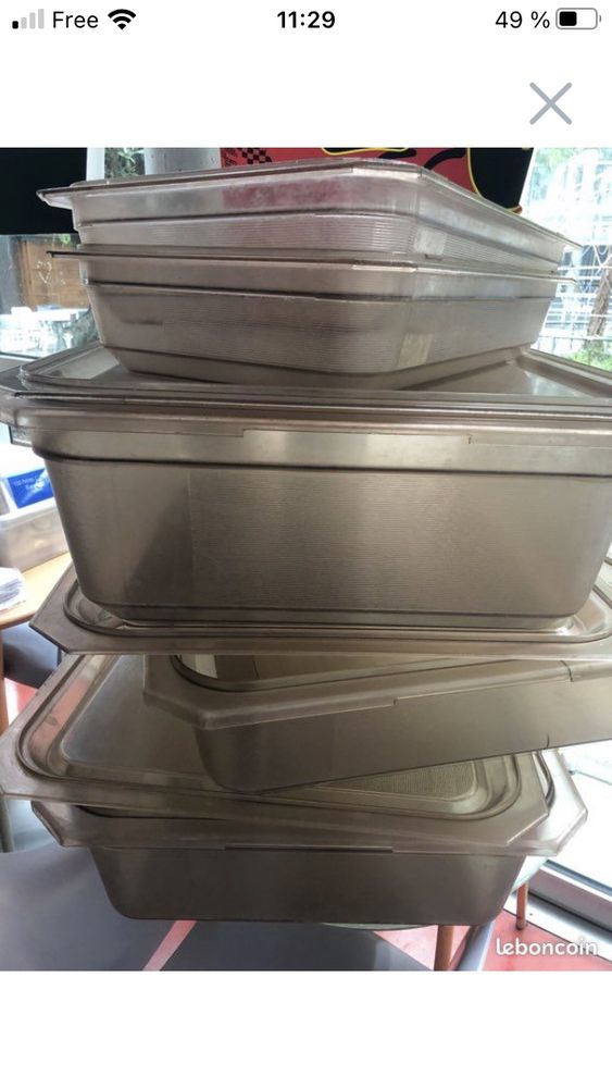 bac gastro en polycarbonate Le Bank le lot de 5 70 Paris 19 (75)