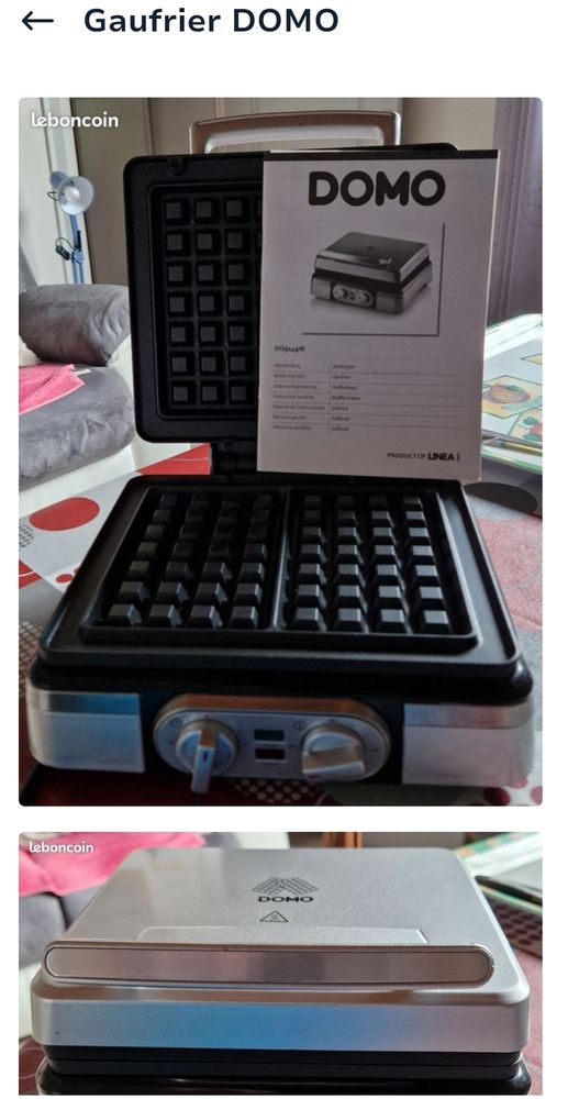 Gaufrier  DOMO plaque double 20 Saint-Pierre-de-Plesguen (35)