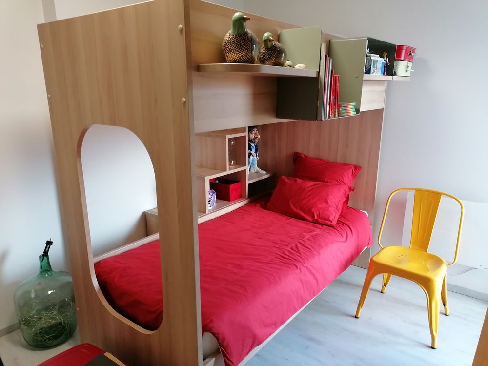 Lit  Gauthier  superpos� enfant avec rangements int�gr�s 150 Pringy (74)