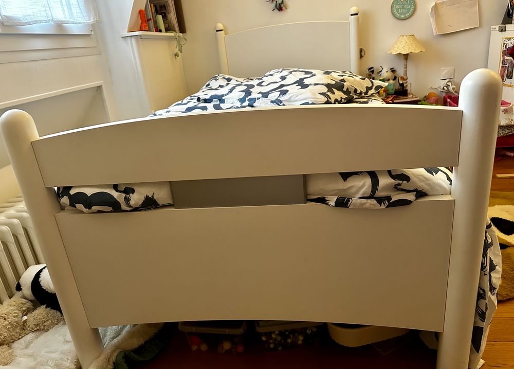 Lit Gautier 90x200 + sommier � lattes 120 Caen (14)