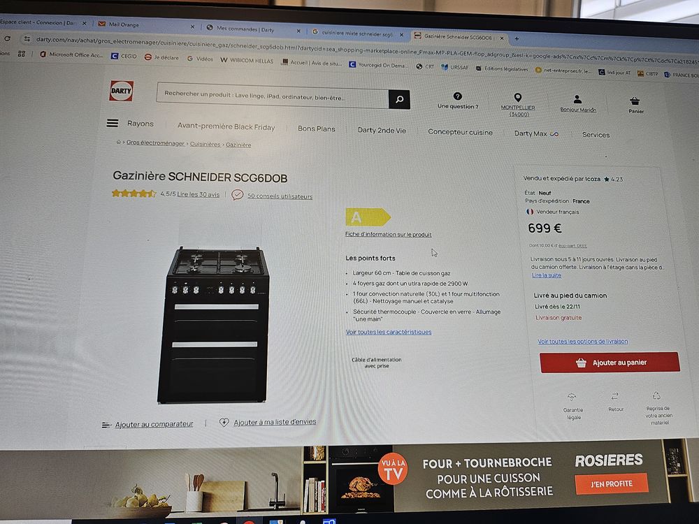 GAZINIERE SCHNEIDER 350 Montpellier (34)