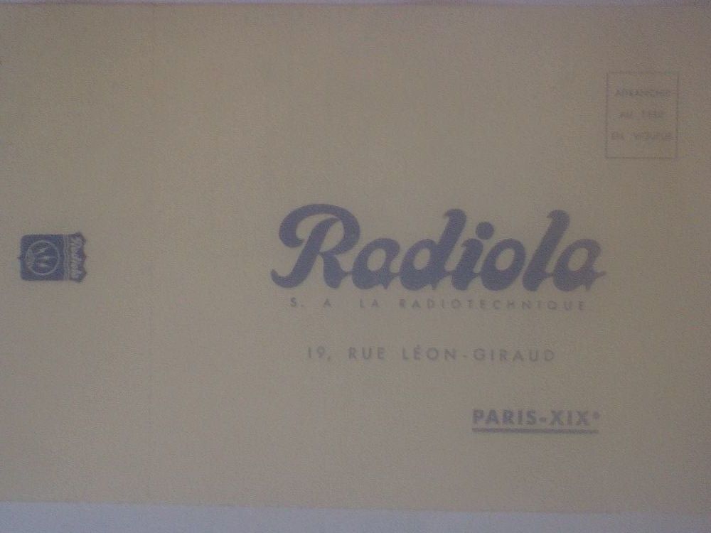 Genre CPSM Radiola Paris Bon de garantie Valence T. et G. 0 N�rac (47)