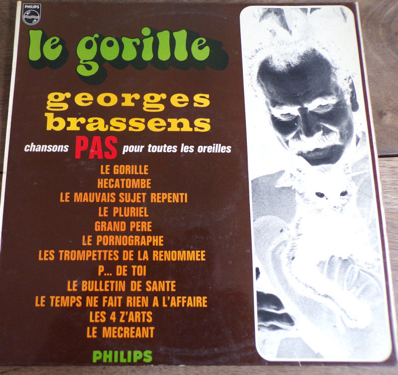 Georges Brassens le gorille Philips disque 33 tours 3 Laval (53)
