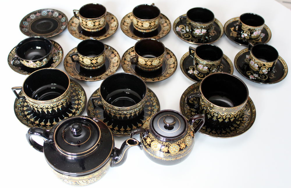 TEA SET GIBSON & SONS BURSLEM ENGLAND 1897 VICTORIA 250 Issy-les-Moulineaux (92)