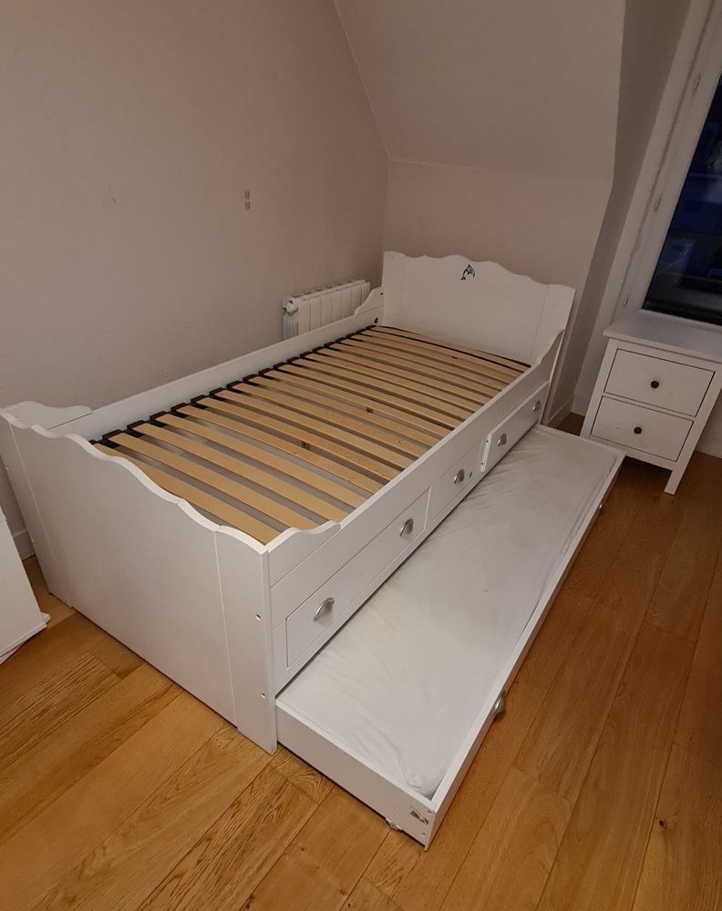 Lit gigogne bois massif 300 Rouen (76)