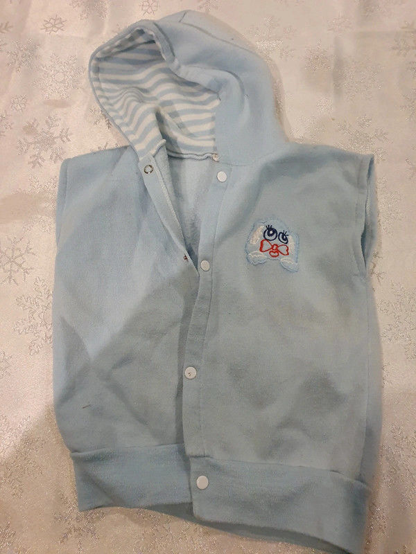 gilet � capuche sans manche - bleu ciel 1 Aubvillers (80)