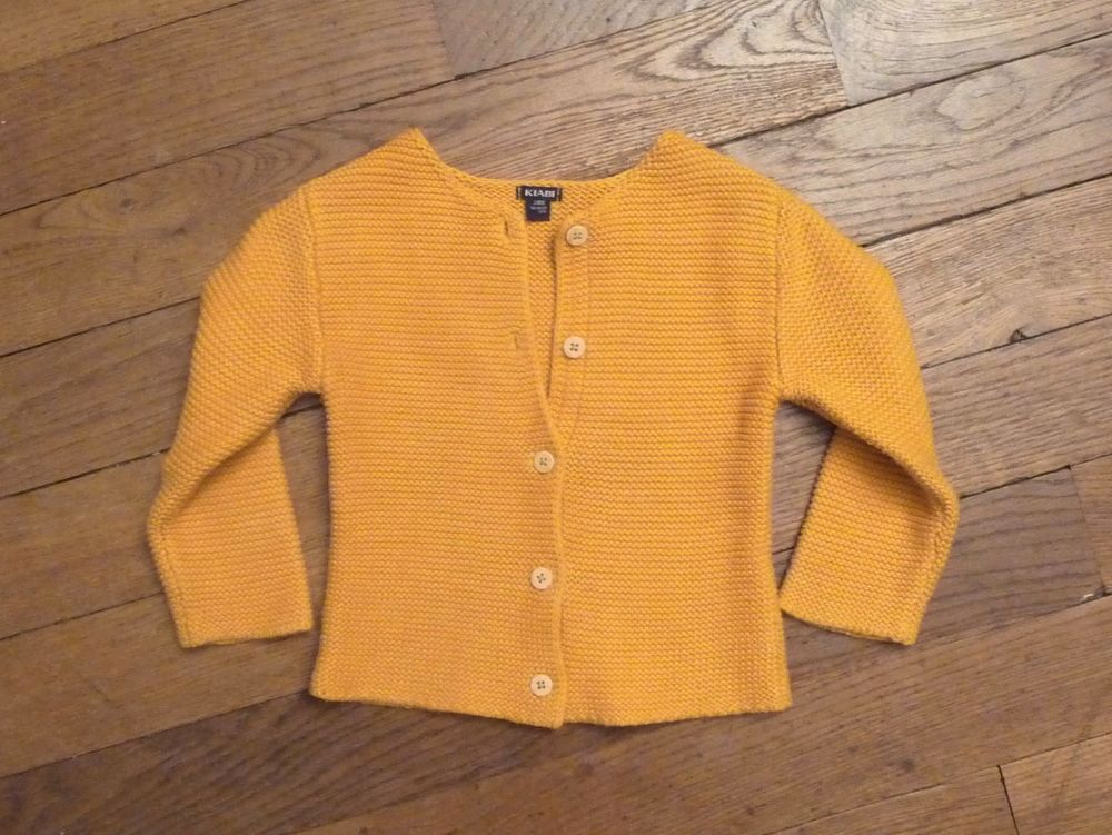 Gilet en Coton Jaune Moutarde- Taille 24 mois= 83cm- Kiabi 3 Paris 15 (75)